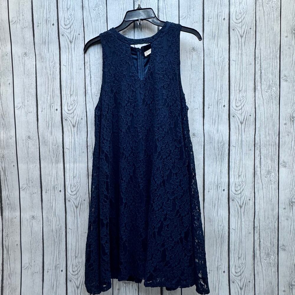Altar’d State Navy Blue Boho Lace Dress Size Medium
